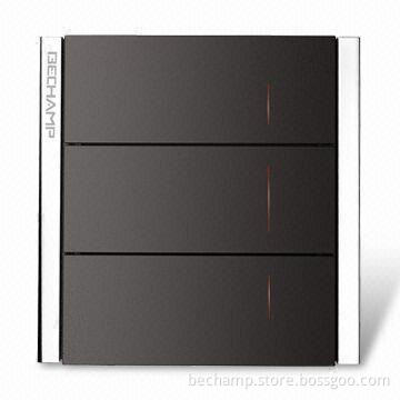 3-key Dimmer Remote Control Light Switch with Receiving Sensitivity of -105dBm, Sized 86 x 86 x 35mm